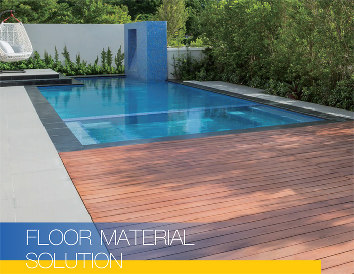 Outdoor floor coextrusion material solution